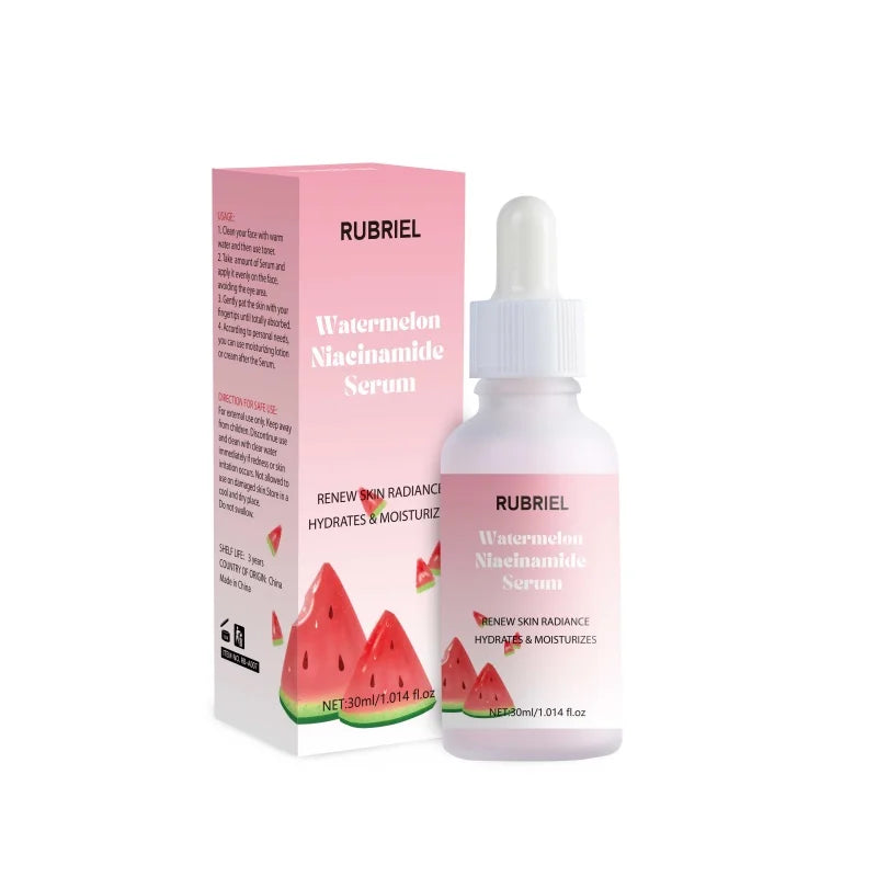 Watermelon Niacinamide Serum Facial Glow Serum Makeup Primer Hydrating Essence Lightweight Moisturizing Facial Serum 30ml