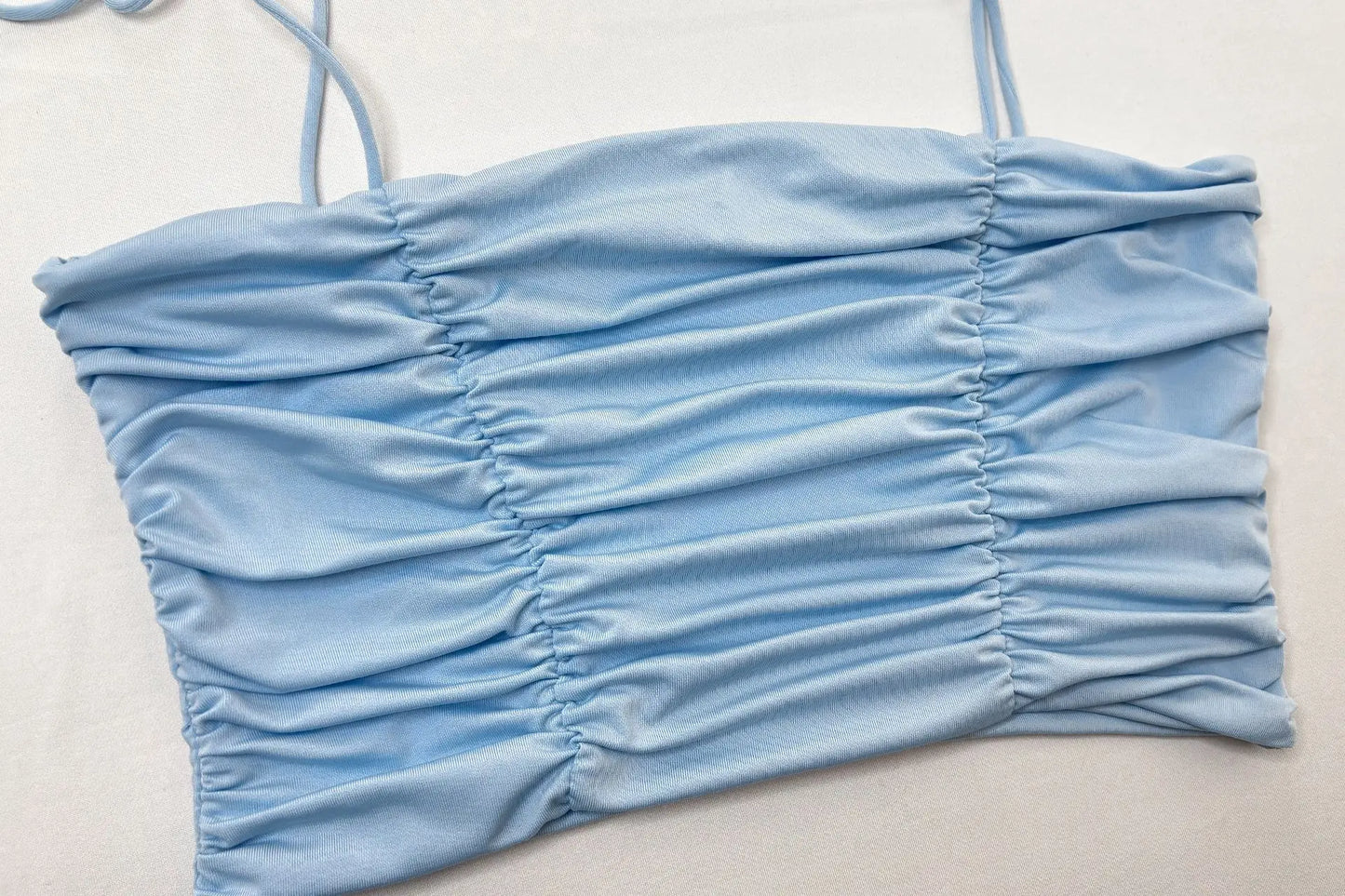 Fairyshely Sexy Female Summer Tied Strap Top 2025 Women Lace Sleeveless Bodycon Short Vest Lady Blue Off Shoulder Clud Crop Tops