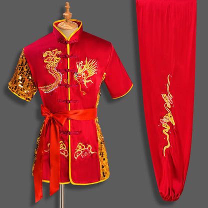 Men Women Chinese Traditional Dragon Wushu Uniform Kung Fu Clothing Set Martial Arts Uniform Tai Chi Kleding Taoist Shaolin Badiee Stylez