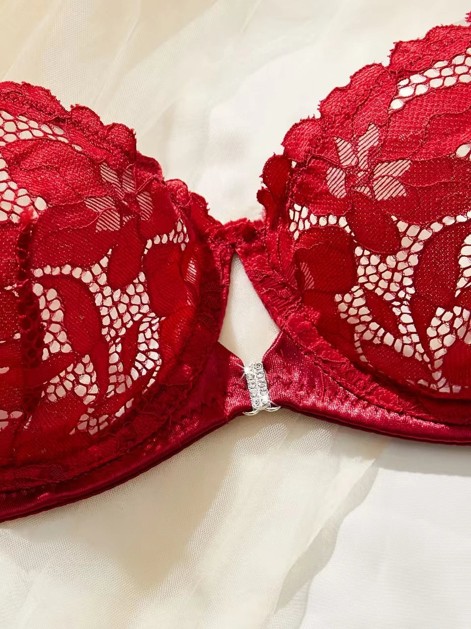 Ladies High-Quality Skin-Friendly Lace Trim Sexy Underwear Set Comfortable Feminine Innerwear Ensemble