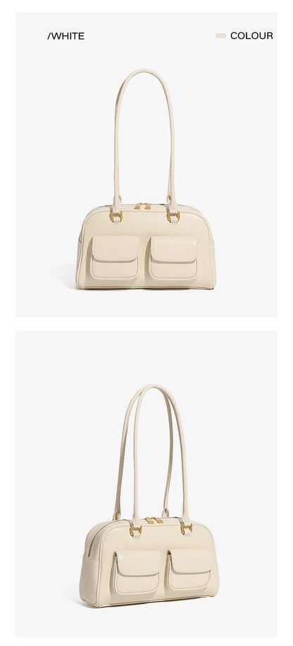 Hifashion Luxury Genuine Leather Underarm Shoulder Bags For Women 2025 Trend Designer Pillow Satchel Tote Office Ladies Handbags