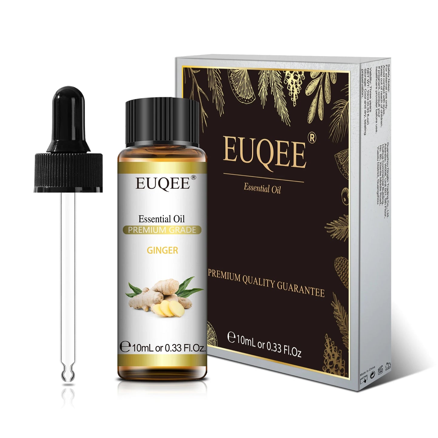EUQEE 10ml Natural Plant Essential Oil with Dropper For Diffuser Humidifier Lavender Jasmine Eucalyptus Vanilla Essential Oils - Badiee Stylez