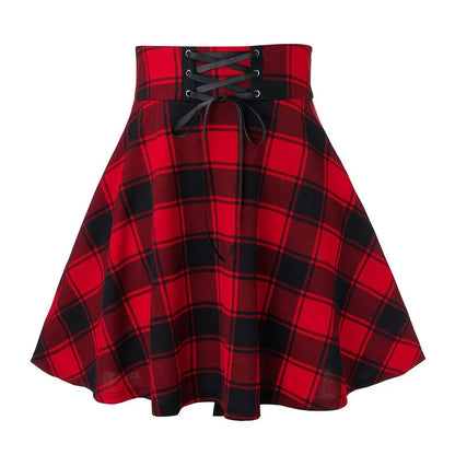 Black Checkered Women's Gothic Skirt Women Pleated Plaid Skirts Spring Autumn Girl Hip Hop Female Punk Goth Mini Skirt Clubwear 6