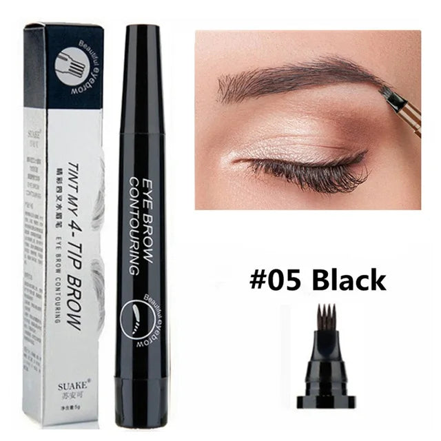 5 Colors Microblading Eyebrow Pen Waterproof Liquid Eyebrow Pencil Long Lasting Eyebrow Pen 4 oints eyebrow pen Cosmetics 5