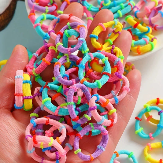 50/100/200/300pcs Assorted Elastic Hair Tie Durable Ponytail Holders for Women Girls Soft Stretchy Rubber Bands Hair Accessories