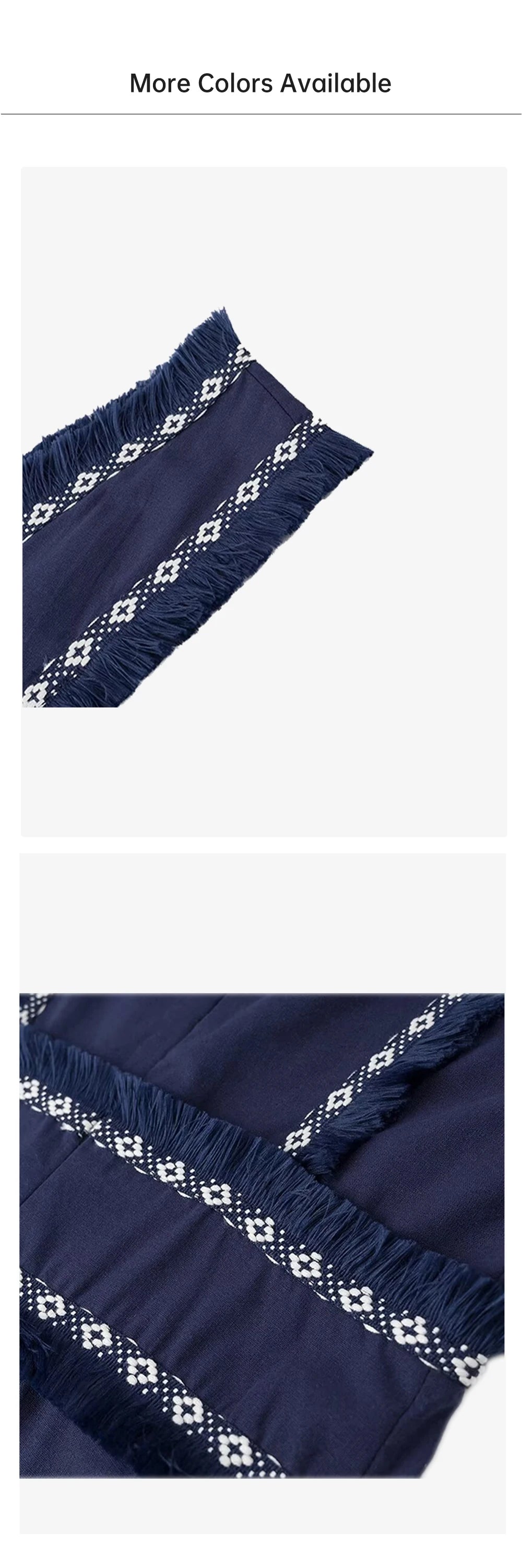 PB&ZA2024 Summer New Product: Casual Women's Fashion V-neck Sleeveless Waist Collection with Tassel Decoration Dress