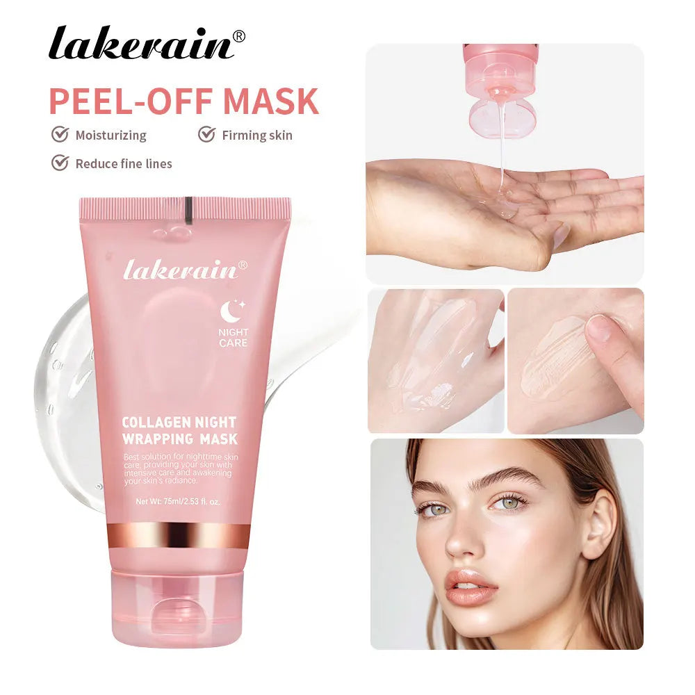 Collagen Peel-off Mask Moisturizing Deep Cleansing Anti Wrinkle Face Skin Care Masks Hydrating Overnight Collagen Mask Cream.