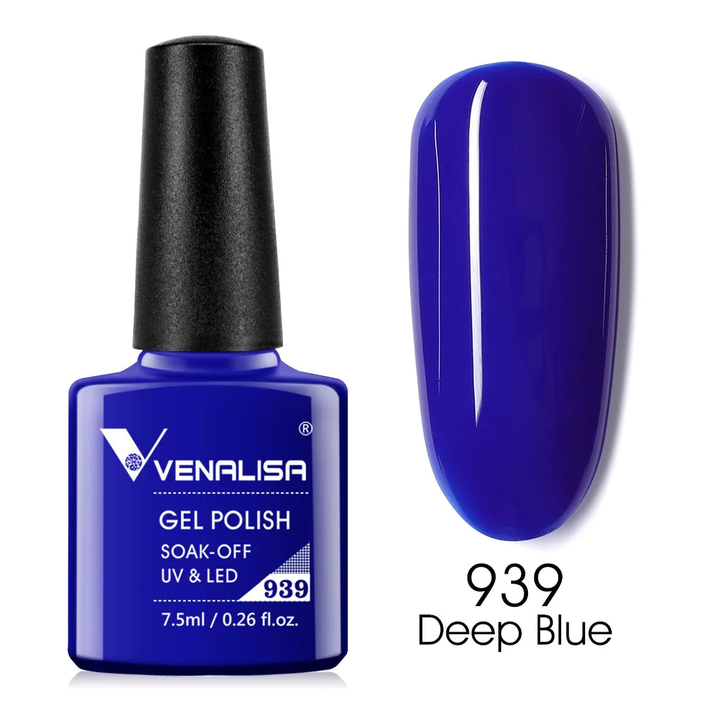 VENALISA Nail Gel Polish 7.5ml Super Glossy Glitter Gellack Great Coverage Soak Off UV LED Semi Permanent Beauty Nail Manicure 939