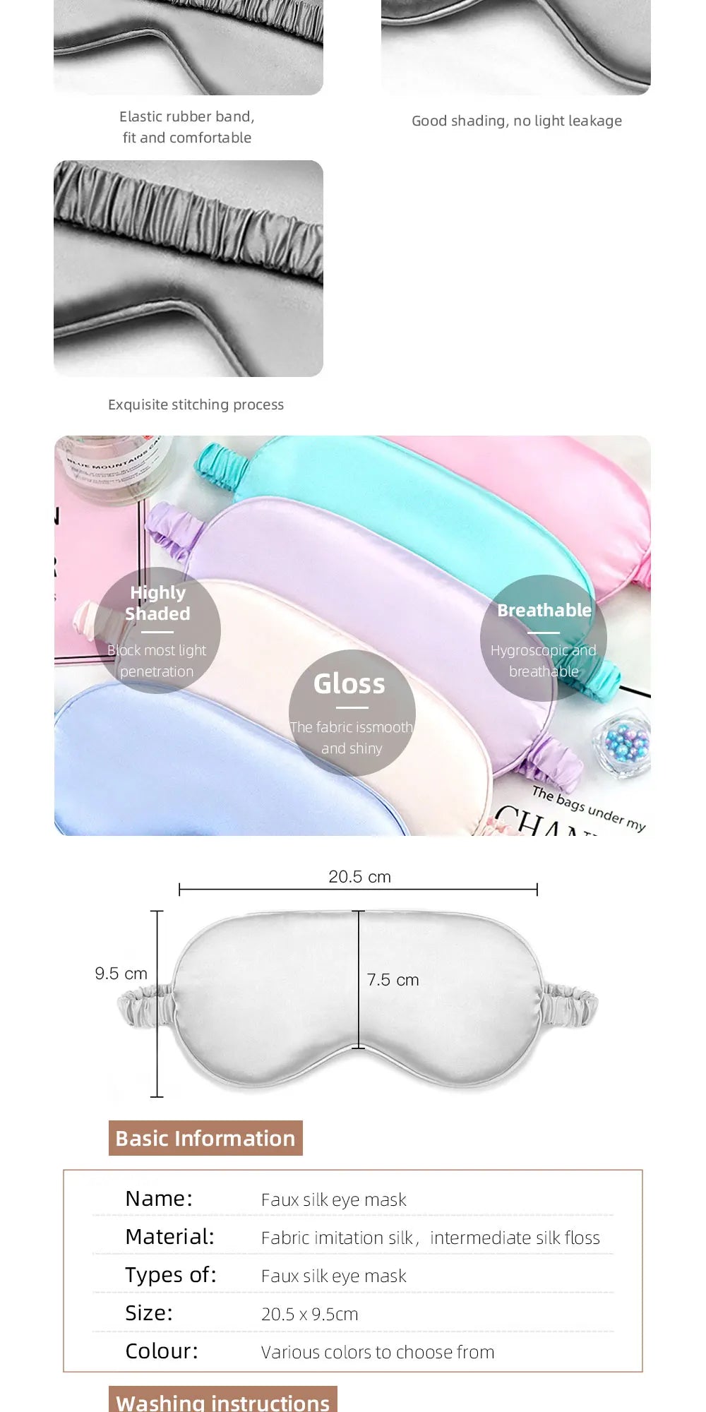 Imitated Silk Eye Patch Shading Sleep Eye Mask Eyepatch Travel Relax Cover Eyeshade Health Sleeping Shield Soft Eye Care Tools Badiee Stylez