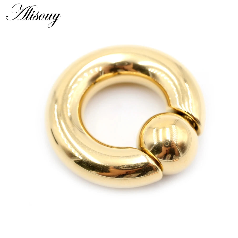 Alisouy 1pc Surgical Steel Captive Hoop Rings BCR Ring Eyebrow Ear Tragus Piercing Nose Closure Nipple Bar Lips Body Jewelry