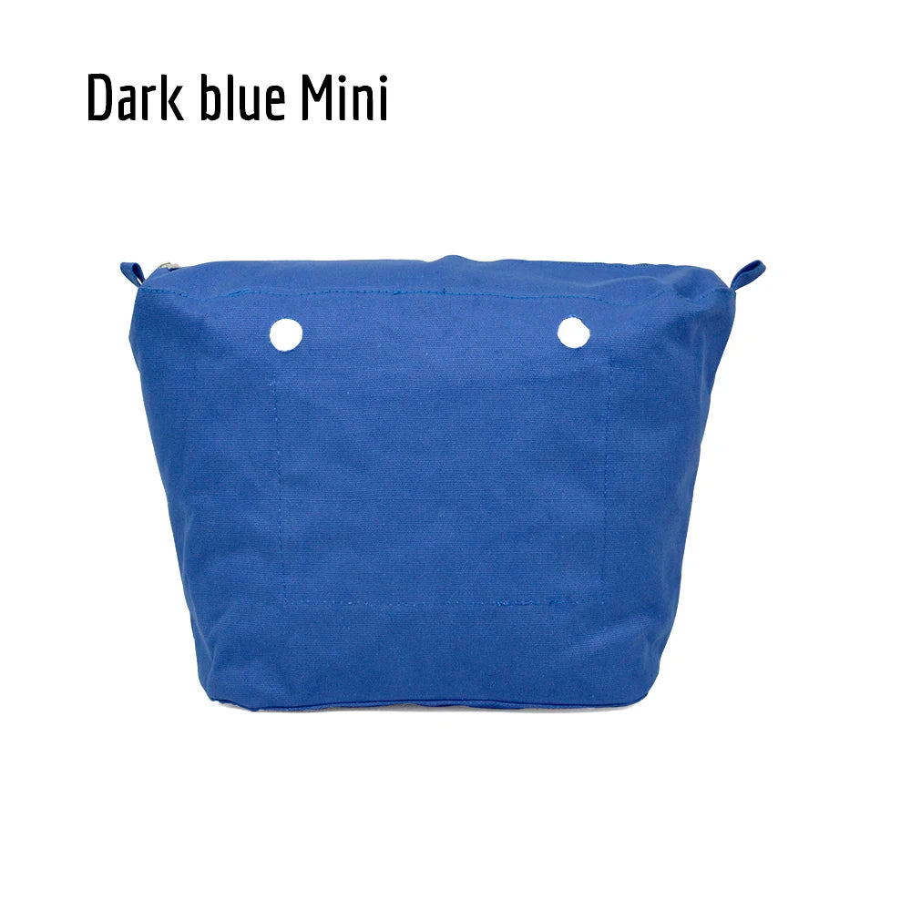 TANQU New Waterproof Inner Bag Organizer Insert Zipper Pocket for Classic Mini Obag Canvas Material for O Bag dark blue mini CHINA