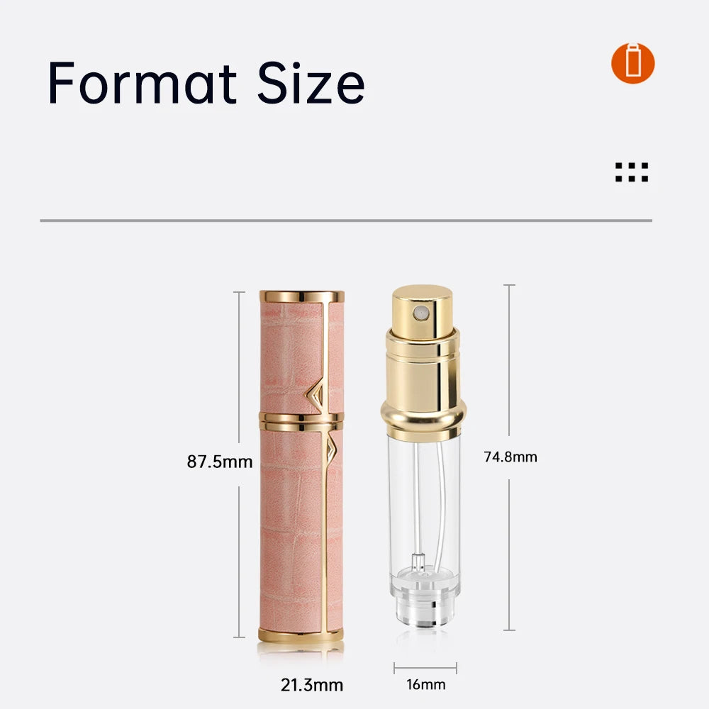 Louischanzl Perfume Atomizer Portable Liquid Cosmetics Containers Traveling 5ml Alcochol Perfume Refillable Bottles Empty Spray
