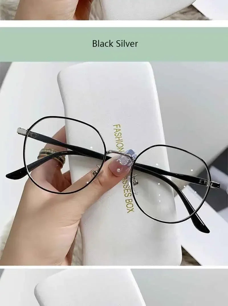 Retro Elegant Anti Blue Light Glasses Round Metal Frame Vintage Computer Gaming Eye Protection Classic Eyeglasses Badiee Stylez