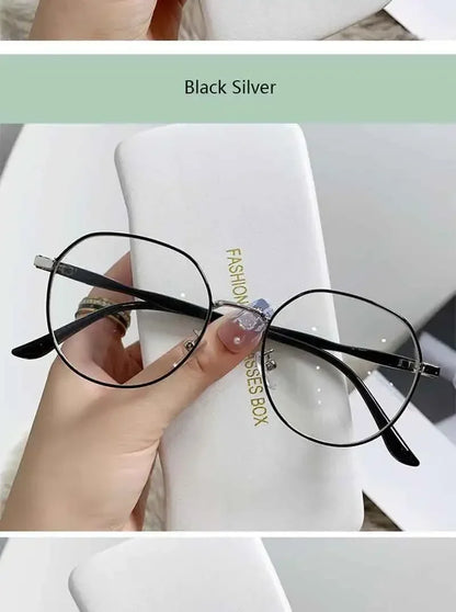 Retro Elegant Anti Blue Light Glasses Round Metal Frame Vintage Computer Gaming Eye Protection Classic Eyeglasses Badiee Stylez