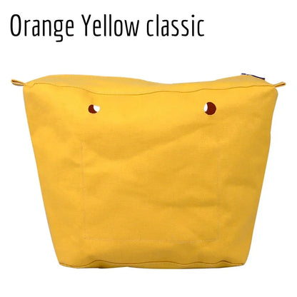 TANQU New Waterproof Inner Bag Organizer Insert Zipper Pocket for Classic Mini Obag Canvas Material for O Bag orange yellow classi CHINA