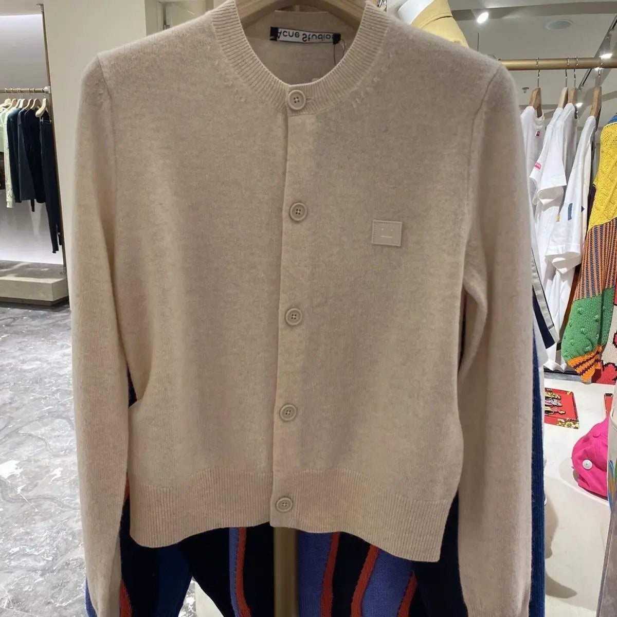 2024 Autumn New Thin Long-sleeved Slim Fit Cardigan Sweater for Women Fashionable High-end Knitted Candy Colored Top for Women