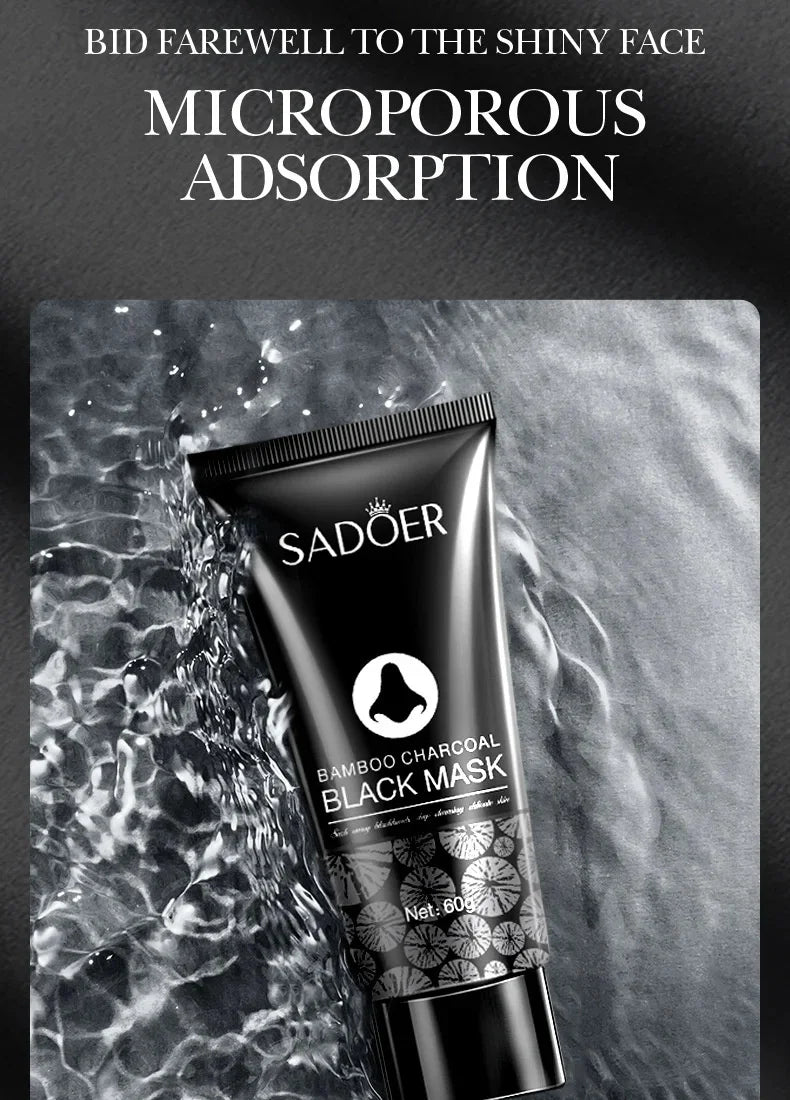 Blackhead Remover Mask Bamboo Charcoal Shrink Pores Acne Black Head Removal Cream Nose Cleansing Black Peel Off Masks Skin Care