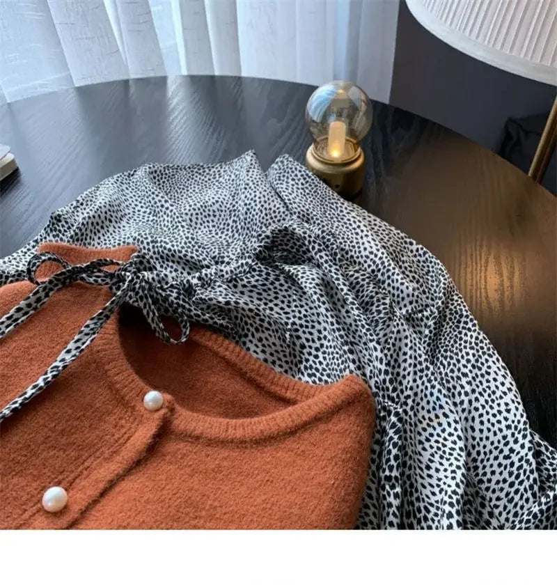 Solid Cardigan Sweater Fall Women Clothing Korean Fashion O-neck Long Sleeve Top Single Breasted Sweet Knitted Mujer Outerwear