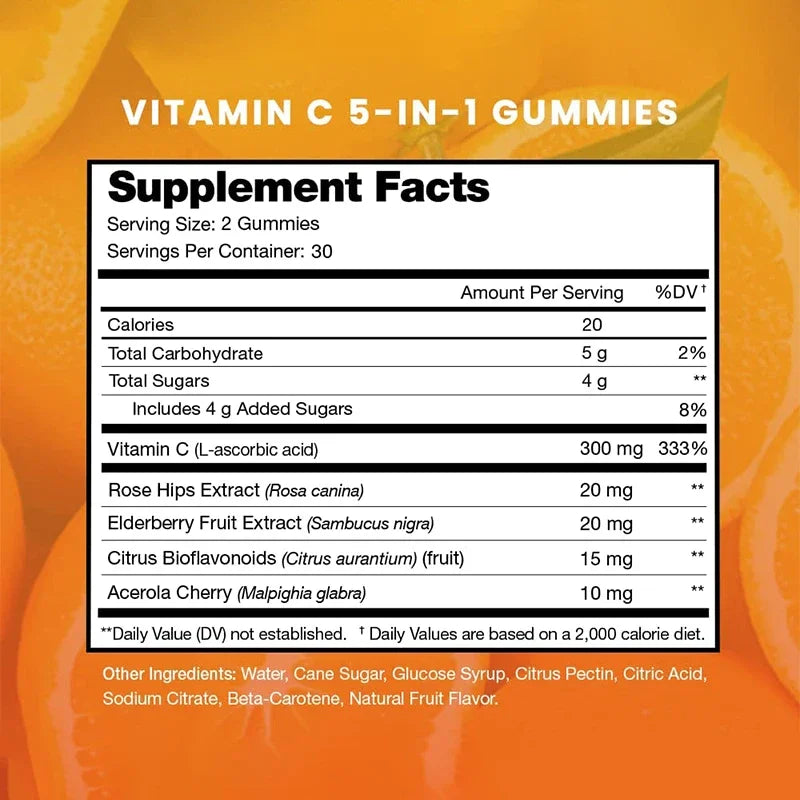 Vitamin c - Overall Health Vitamin Dietary Supplement, Boosts Immunity, Gluten-Free Vegetarian