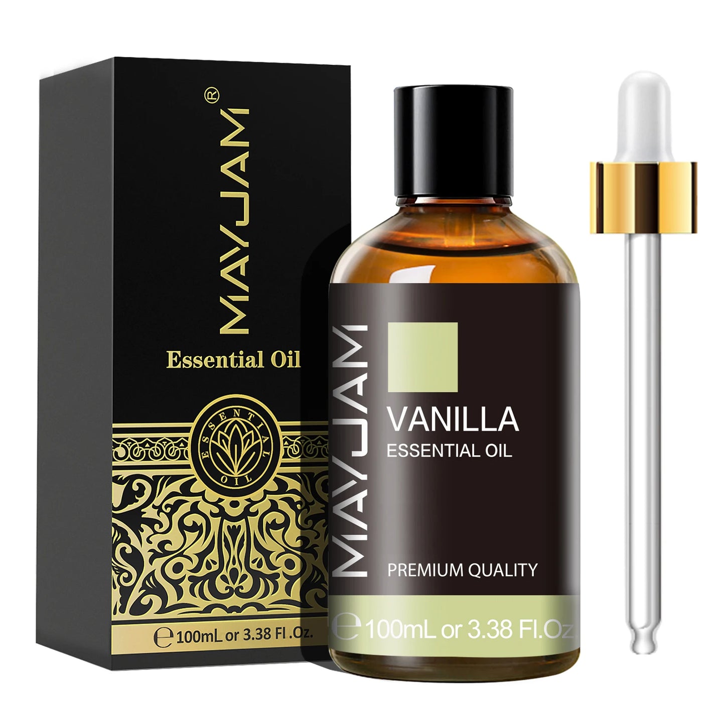 MAYJAM 1PCS 100ML Essential Oil with Dropper Sandalwood Lavender Eucalyptus Vanilla Aroma Oil For Humidifier Scent Candle Burner - Badiee Stylez