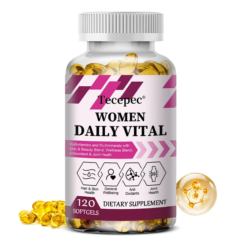 Women's Multivitamin Capsules, Repair Skin, Promote Liver Health, Improve Anemia and Vitamin Deficiency, Boost Energy