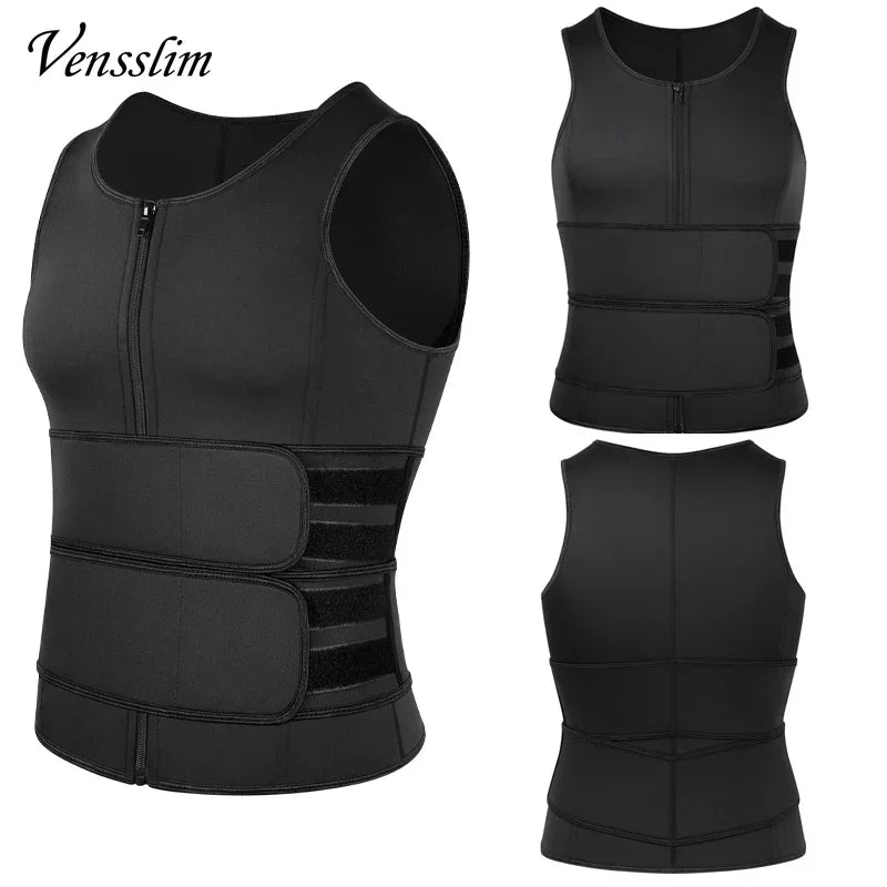 Vensslim Men Body Shaper Waist Trainer Vest Slimming Shirt Sauna Sweat Compression Undershirt Shapewear Fat Burner Workout Tops Badiee Stylez