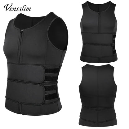 Vensslim Men Body Shaper Waist Trainer Vest Slimming Shirt Sauna Sweat Compression Undershirt Shapewear Fat Burner Workout Tops Badiee Stylez