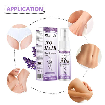 Permanent, painless hair removal spray, axila, legs, arms, hair remover, hair growth inhibitor, nutritious repair, body care