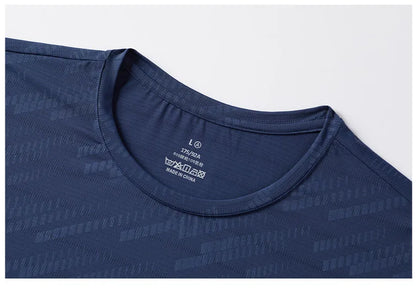 Men's Quick Dry Ice Silk T-Shirts Short Sleeve Breathable Workout Shirts Sweat Absorbing Athletic Top Gym Casual Wear 4 Colors