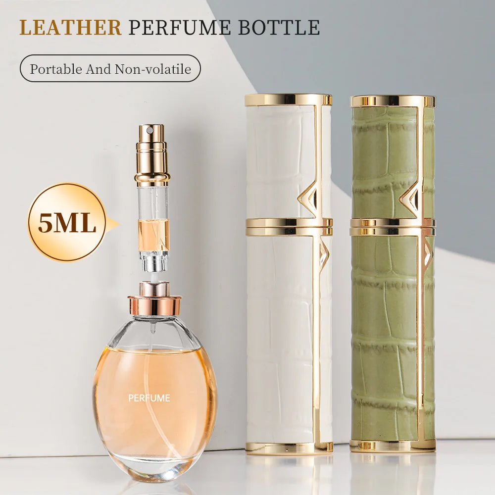 Louischanzl Perfume Atomizer Portable Liquid Cosmetics Containers Traveling 5ml Alcochol Perfume Refillable Bottles Empty Spray