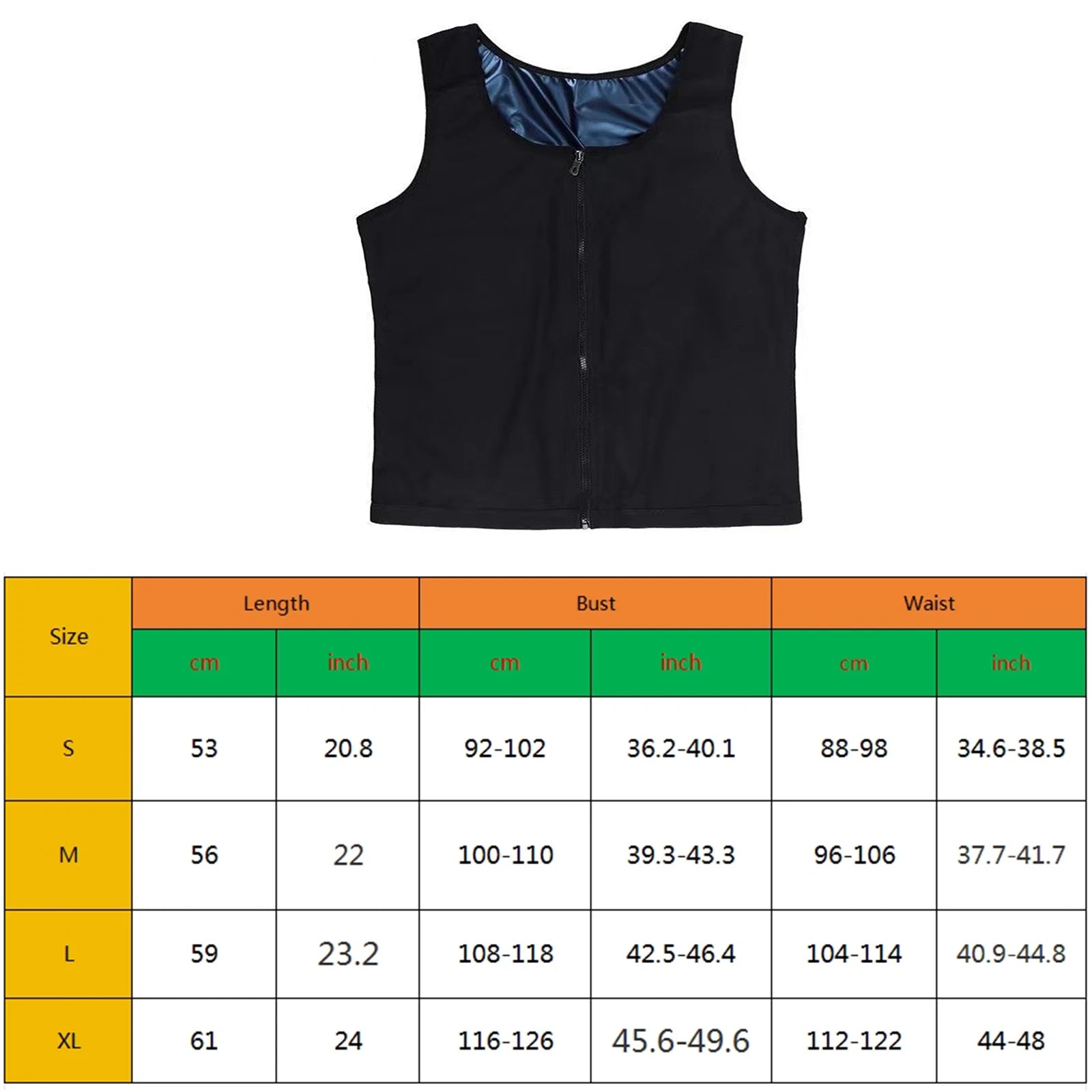 1pcs Sauna Sweat Suits Shirt Vest Waist Trainer for Men Compression Workout Shapewear Excersize Gym Clothes Working Out