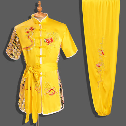 Men Women Chinese Traditional Dragon Wushu Uniform Kung Fu Clothing Set Martial Arts Uniform Tai Chi Kleding Taoist Shaolin Badiee Stylez