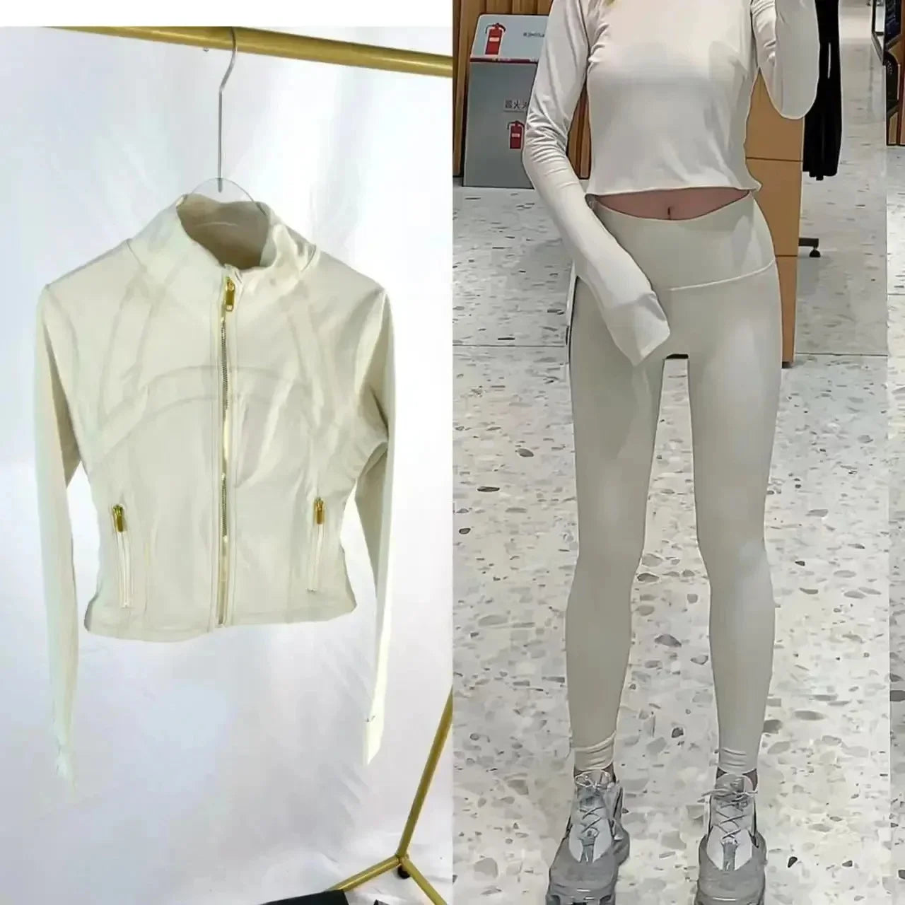 2025 Gold Label Short Sport Jacket Set Women's Yoga Clothes Slimming Fitness Jacket Active Wear Exercise Clothing Female Badiee Stylez