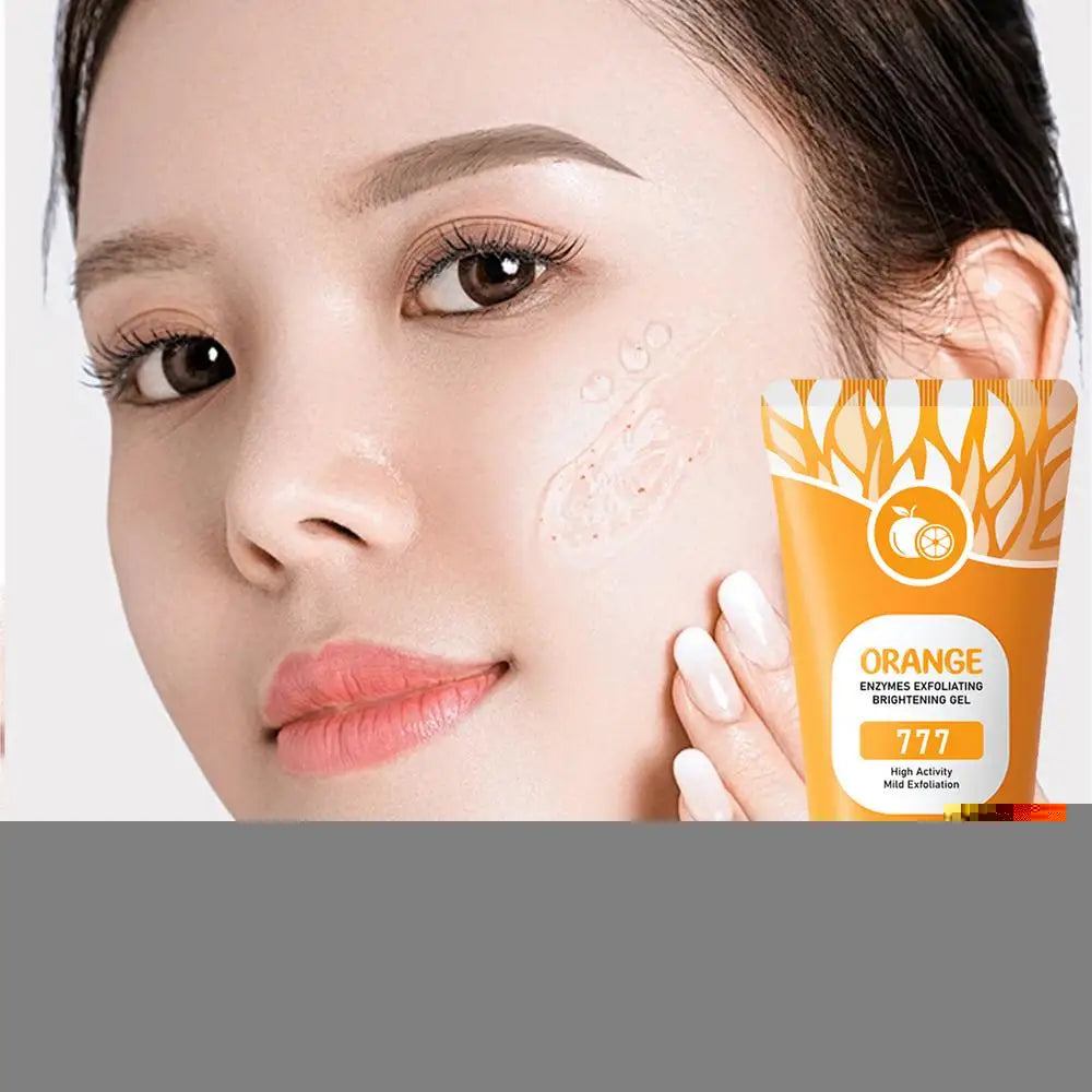 50g Orange Exfoliating gel for facial body scrub skin cleaning Gentle Orange Facial Scrub Body Cleansing Gel Dead Skin Remover