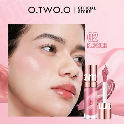 O.TWO.O Liquid Blush Face Blusher Moisturizing Long Lasting Natural Silky Weightless Matte High Pigment Matte Blush Face Makeup 02 Pleasure CHINA