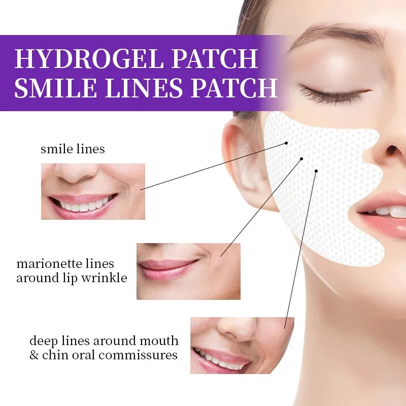 Hydrogel Smile Lines Patch Reduce Fne Lines Lifting Sagging Improve Dry Rough Smooth Enhance Skin Elasticity Moisturizing Care