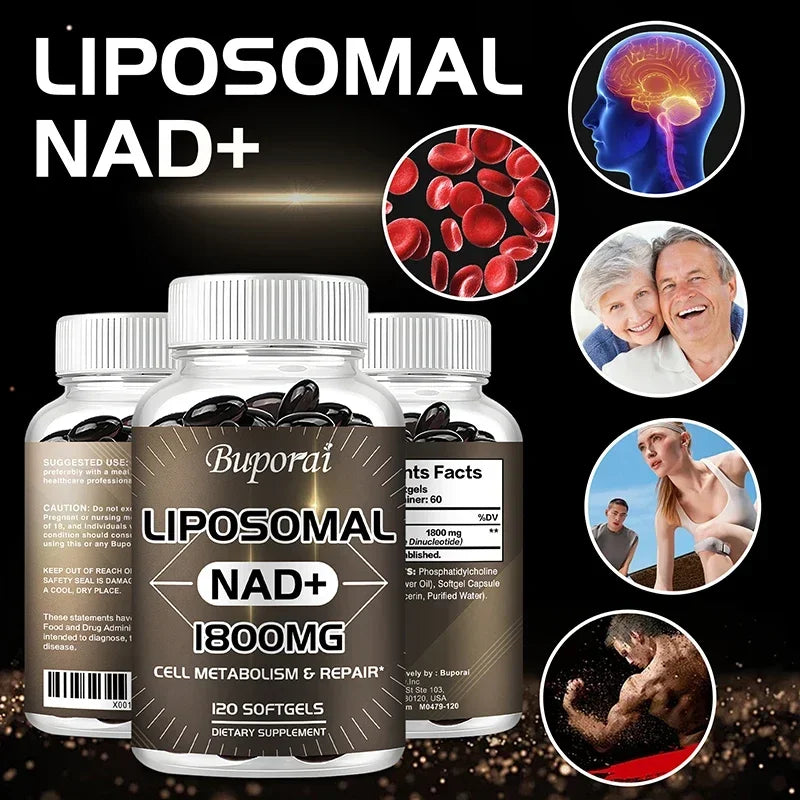 Liposomal NAD - Heart & Brain Function, Longevity, Aging Defense, Cellular Energy