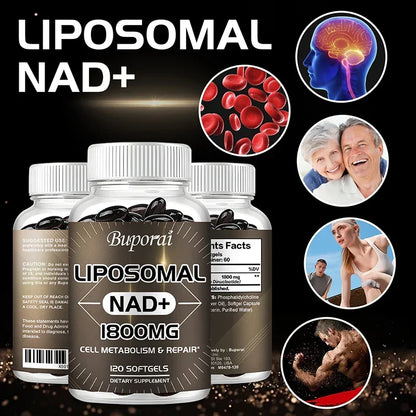 Liposomal NAD - Heart & Brain Function, Longevity, Aging Defense, Cellular Energy