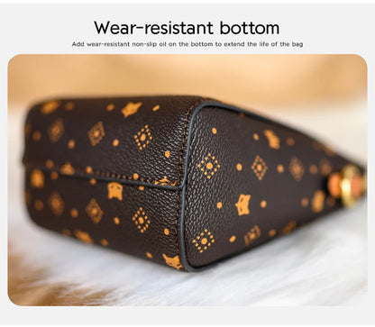 FOXER Woman Small Monogram Cellphone Bag Vintage Shoulder Bag Girl Mini Crossbody Bag PVC Lady Messenger Bag Gift for Wife,Lover