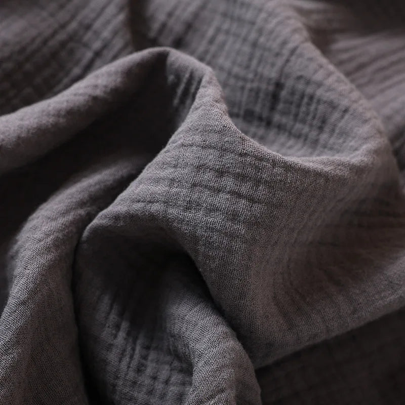 2025 Japanese New Spring/Summer Couple Kimono Robe 100% Cotton Crepe Cloth Men's and Women's Bathrobe Thin Home Sleeping Robe