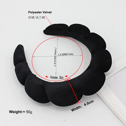 Sponge Spa Headband Velvet Washing Face Wide Padded Headband Skin Care Makeup Removal Shower for Women Girls Hair Accessories