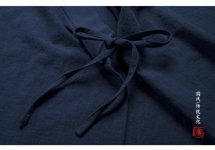 Chinese Traditional Clothing Hanfu Vest Men Linen Cotton Sleeveless Top Men's Tang Suit Kimono Cardigan Men's Slit Top