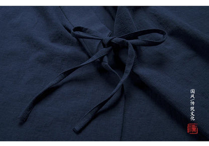 Chinese Traditional Clothing Hanfu Vest Men Linen Cotton Sleeveless Top Men's Tang Suit Kimono Cardigan Men's Slit Top