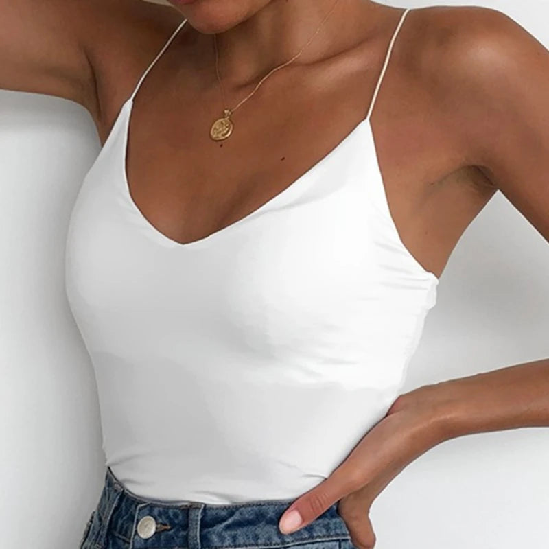 Satin Women Thin Wild Solid Camis Vest Women Tank Tops Female 2022 Summer Sexy Strap Basic Tops Slim Sleeveless Camisole