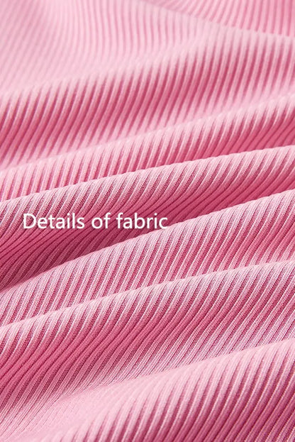 Lounge Wear Ribbed Casual 2 Piece Summer Shorts Set For Women Sleeve Top+Elastic Leggings Outfits