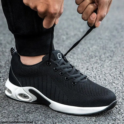 Steel Toe Safety Shoes Men Women Security Protection Work Shoes Lightweight Safety Boots Air Cushion Indestructible Shoes - Badiee Stylez