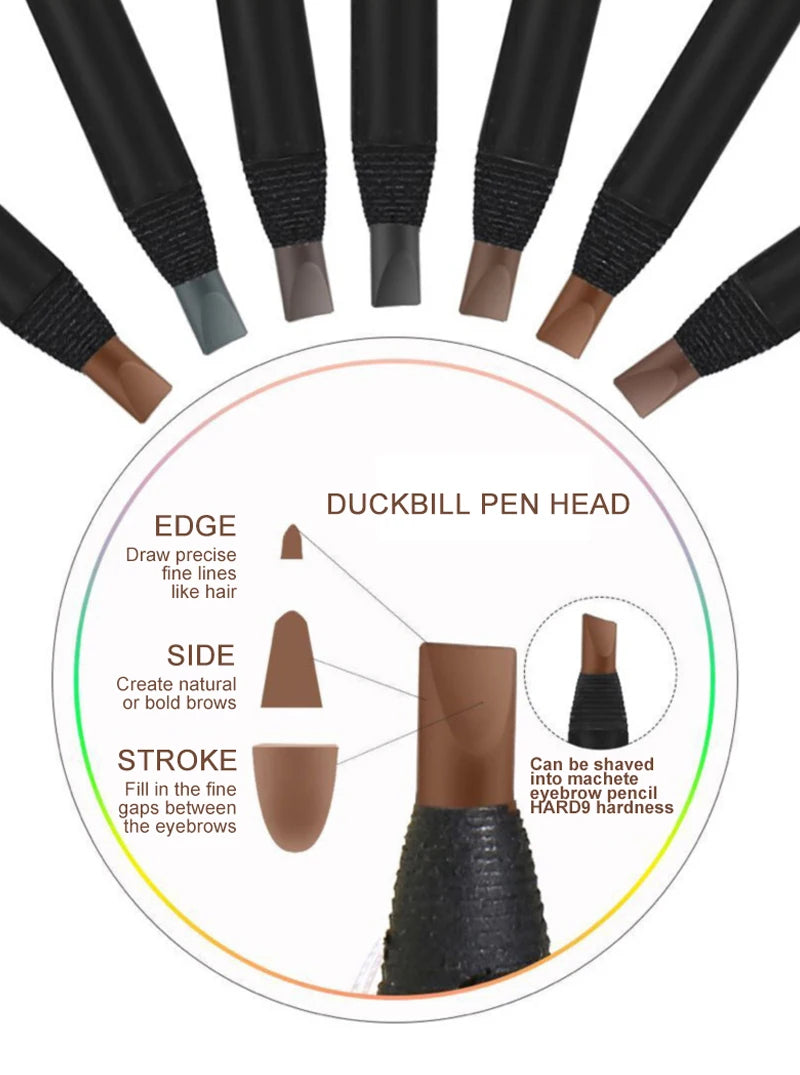 Eyebrow Pencil Waterproof Microblading Eyebrow Pen Tint Tattoo Eyebrows Makeup Cosmetics Natural Long Lasting Eye Brow Pencil
