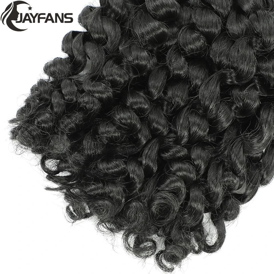 1- 5 Packs 8 inch Jumpy Wand Curl Jamaican Bounce Crochet Hair Natural Black Wand Curls Crochet Hair Short Curly Crochet Braids Badiee Stylez