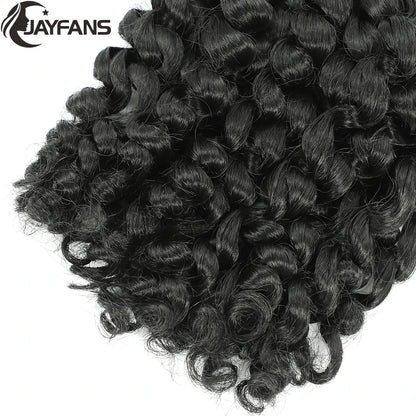 1- 5 Packs 8 inch Jumpy Wand Curl Jamaican Bounce Crochet Hair Natural Black Wand Curls Crochet Hair Short Curly Crochet Braids Badiee Stylez