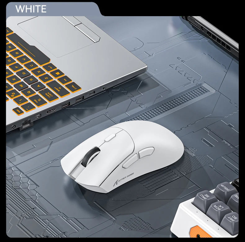 Attack Shark 18000DPI Wireless Mouse, 1000Hz,PAW3311,Bluetooth Tri-mode Connection, R1 Macro Gaming Mouse Badiee Stylez